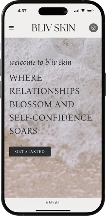 Bliv Skin Website