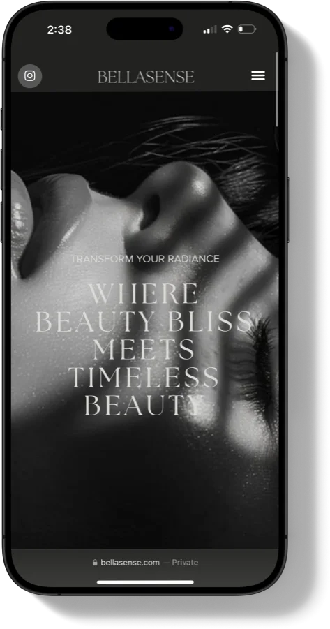 Bellasense Website Mobile