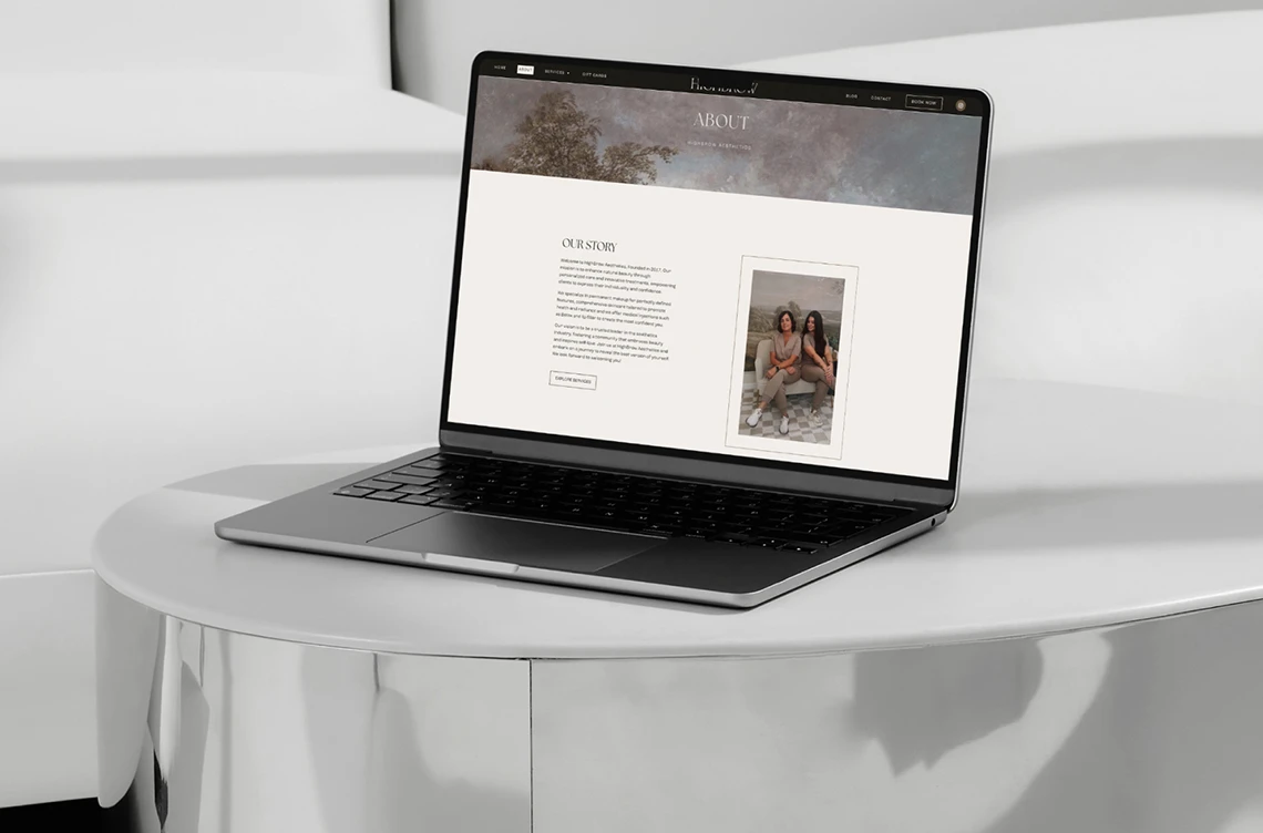 HighBrow Aesthetics Website Showcase