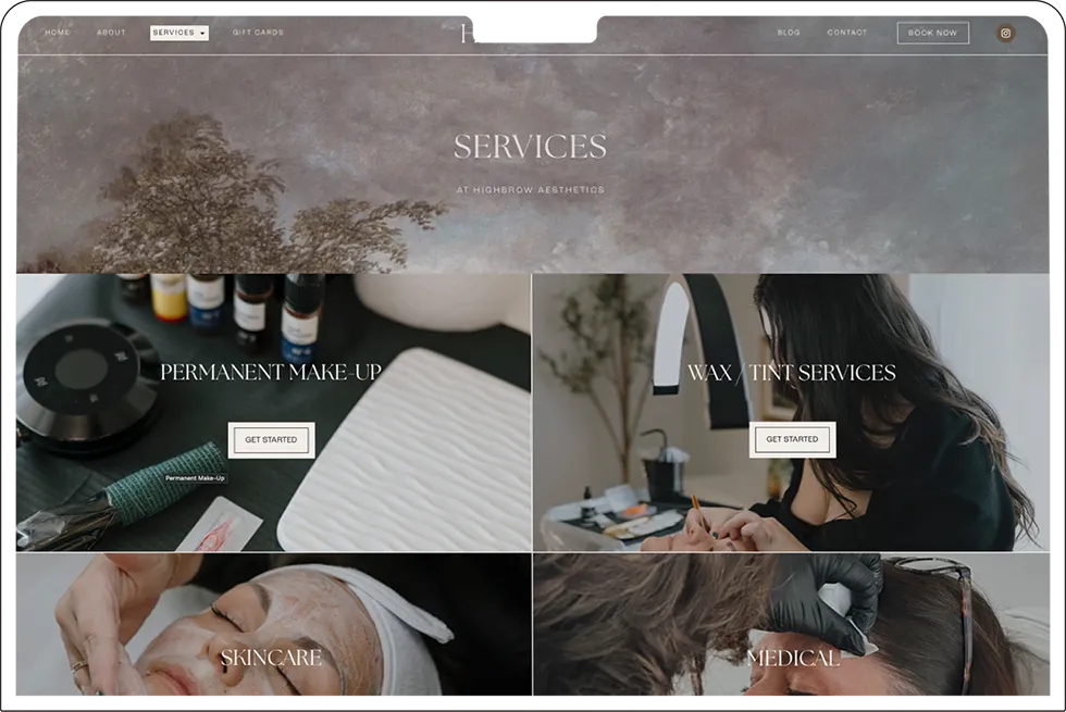 HighBrow Aesthetics Website