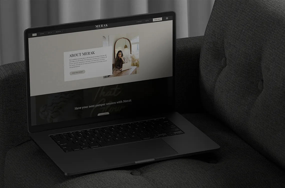 Merak Beauty Lounge Website Showcase