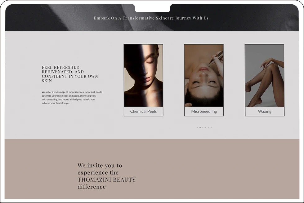 Thomazini Beauty Website