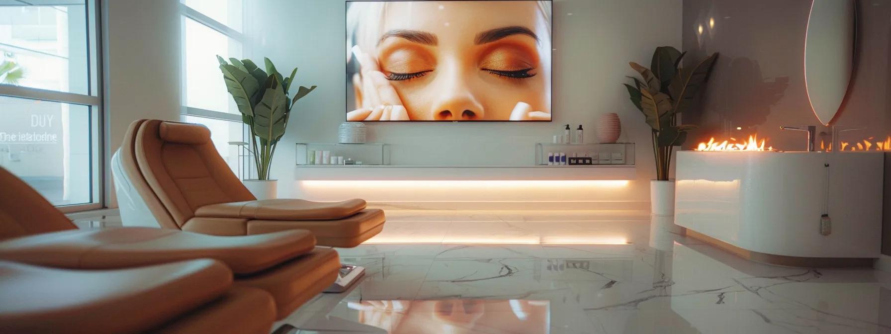 a sleek and modern website design featuring a stunning medspa homepage with vibrant colors and inviting imagery.
