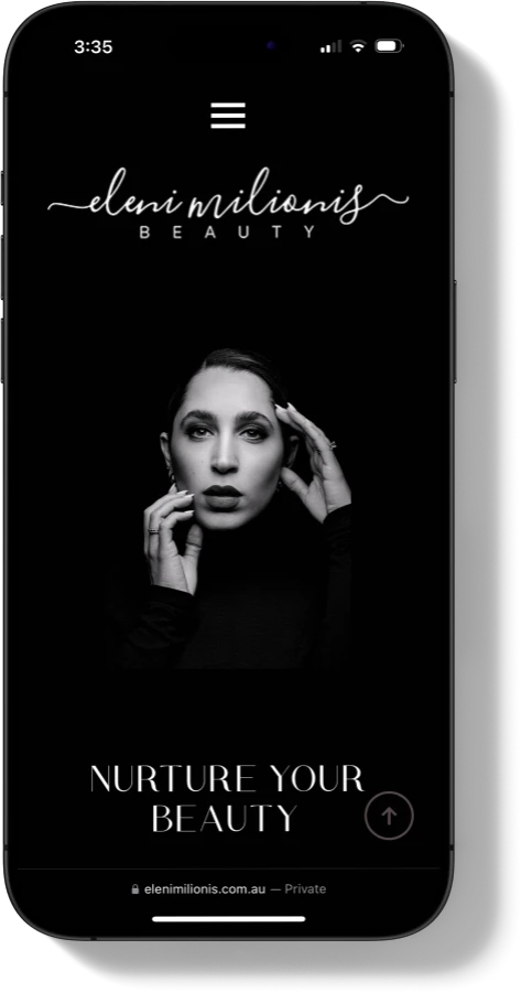 Eleni Milionis Website Mobile