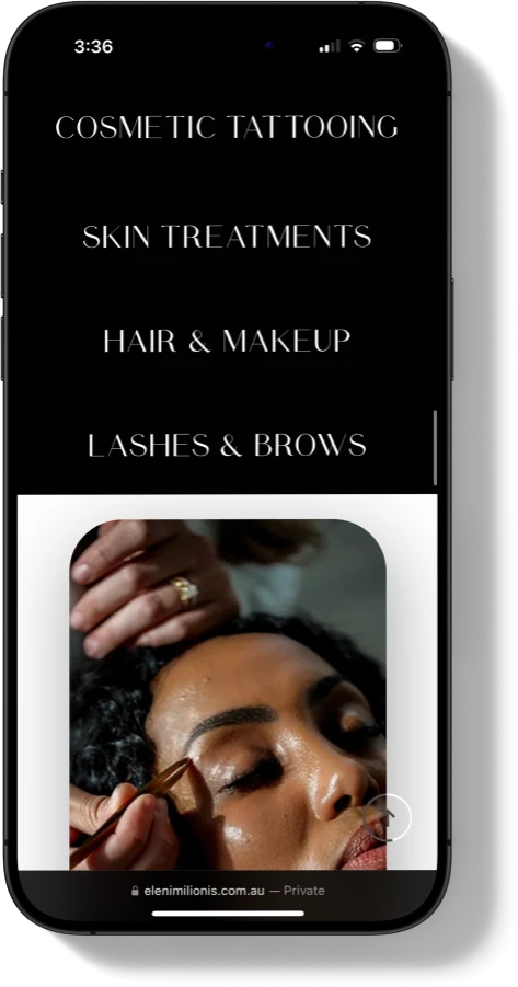 Eleni Milionis Website Mobile