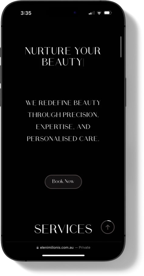 Eleni Milionis Website Mobile