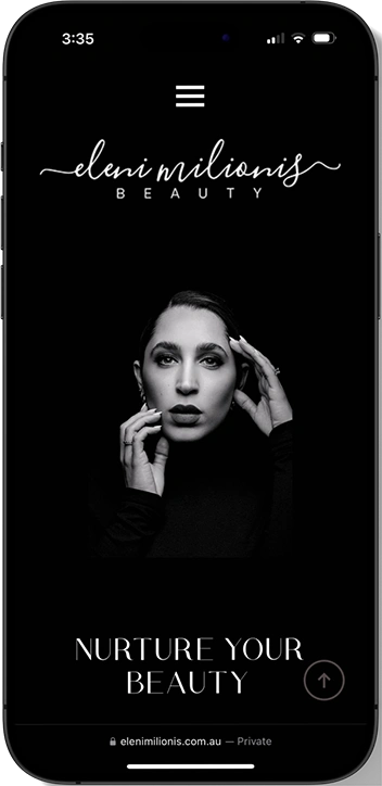 Eleni Milionis Website Mobile