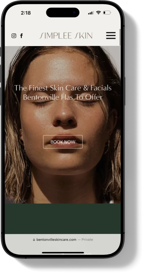 Simplee Skin Website Mobile