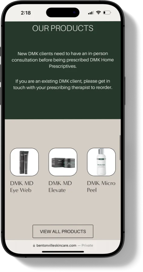 Simplee Skin Website Mobile