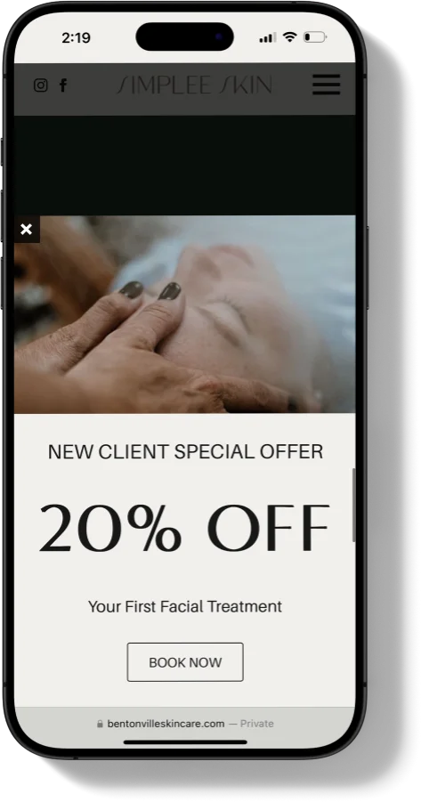 Simplee Skin Website Mobile